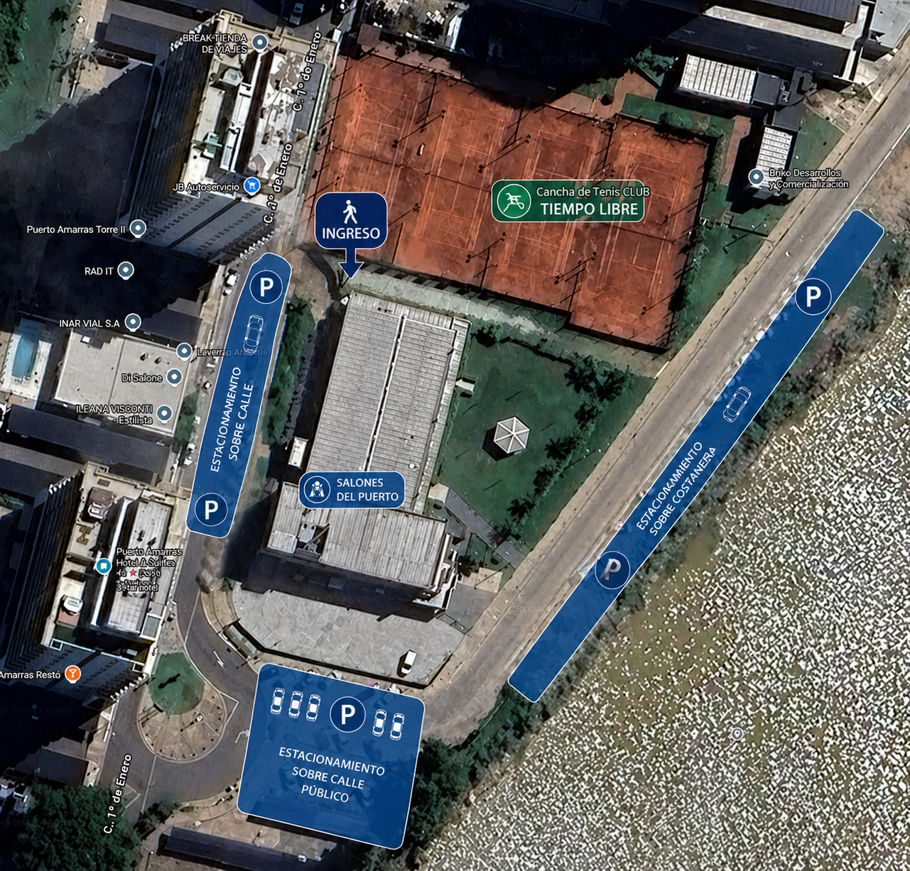 Mapa de zonas de estacionamiento